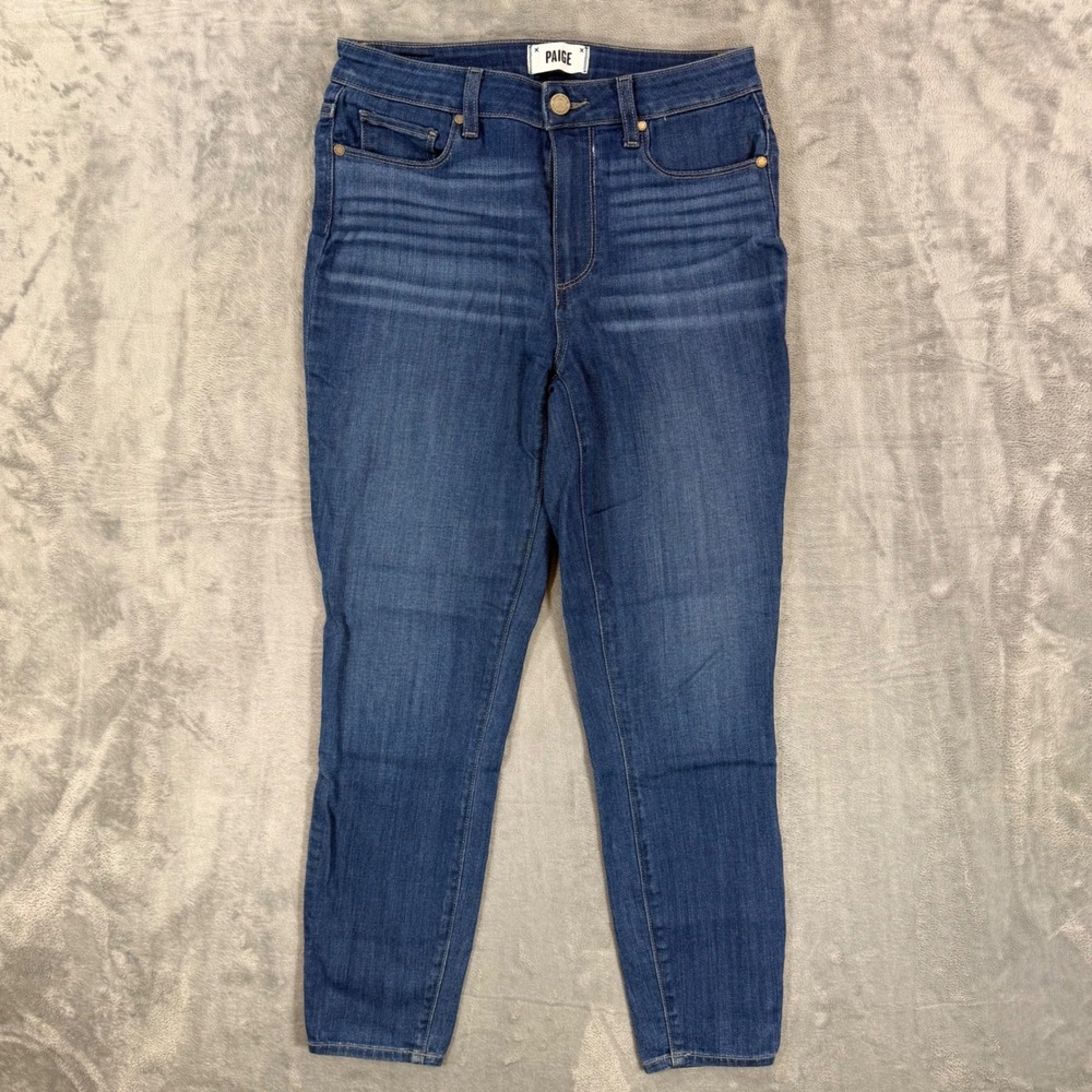 PAIGE‎ Hoxton Crop Skinny Jeans Women's Size 27 Blue Denim Pants